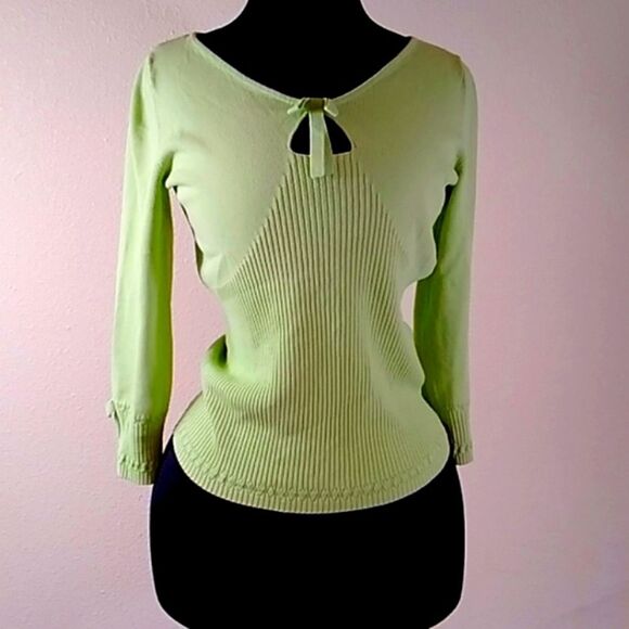 CYRUS GREEN RIBBED WOMEN BLOUSE SIZE S - Picture 1 of 9
